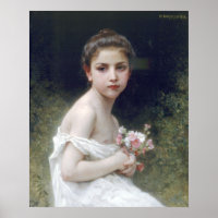 Bouguereau - Petite Fille au Bouquet