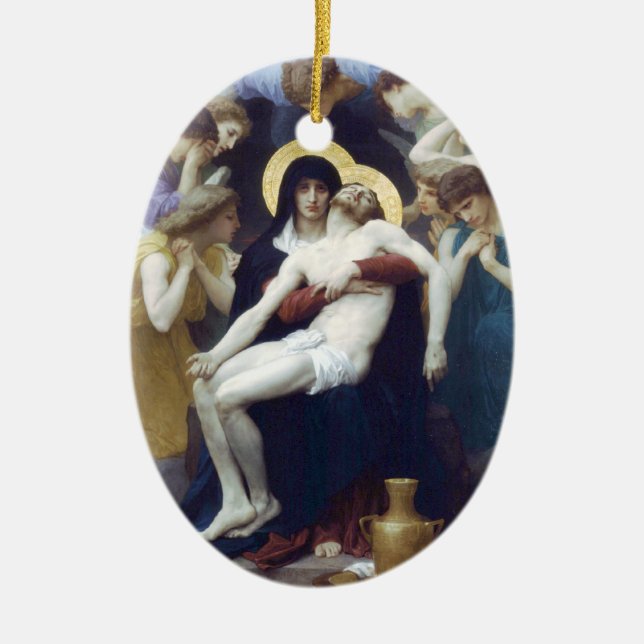 Bouguereau - Pietà Keramik Ornament (Vorne)