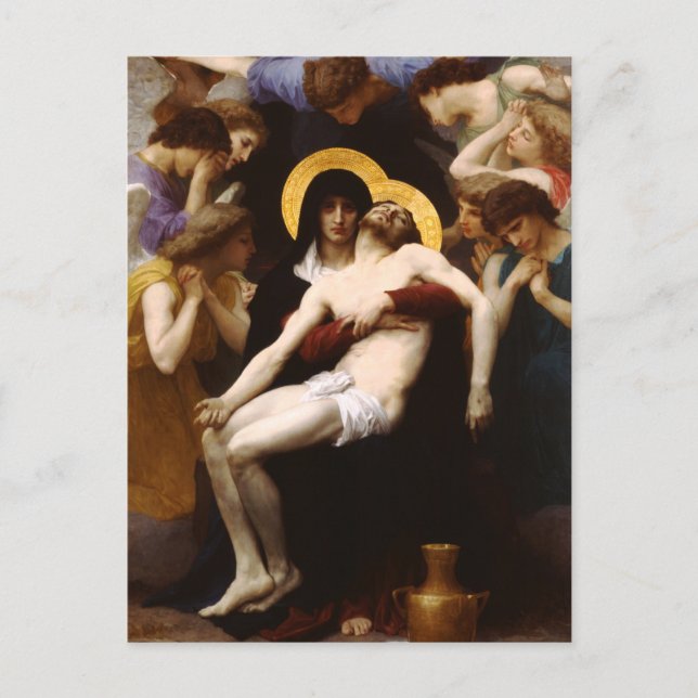 Bouguereau Pieta Postcard Postkarte (Vorderseite)