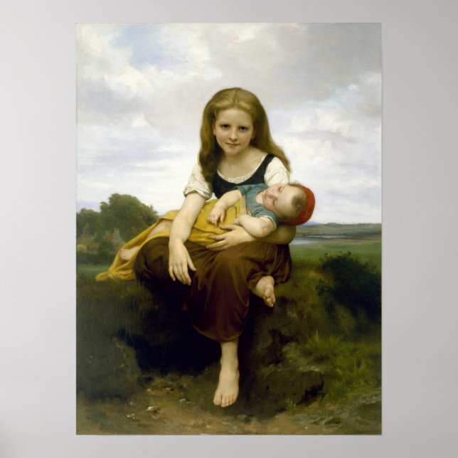 Bouguereau - The Elder Sister Poster (Vorne)