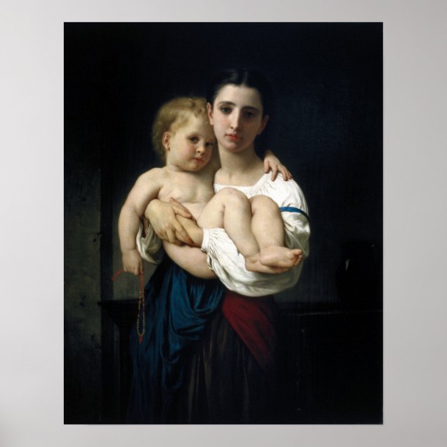 Bouguereau - The Elder Sister Poster (Vorne)