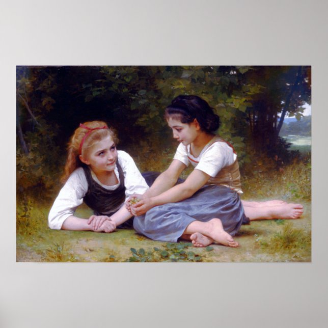 Bouguereau - The Nut Gatherers 1882 Poster (Vorne)