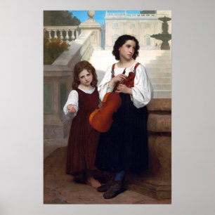 Bouguereau - Weit weg von Zuhause 1867 Poster