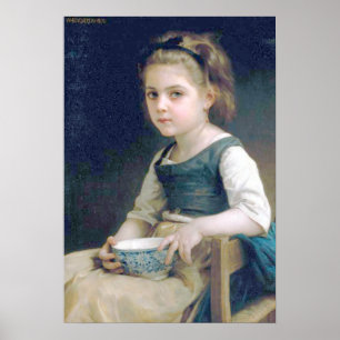 Bouguereau - zierliches Fille Au Bol Blau Poster