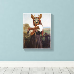 Bouguereau's Liebste Hirschferdin Leinwanddruck