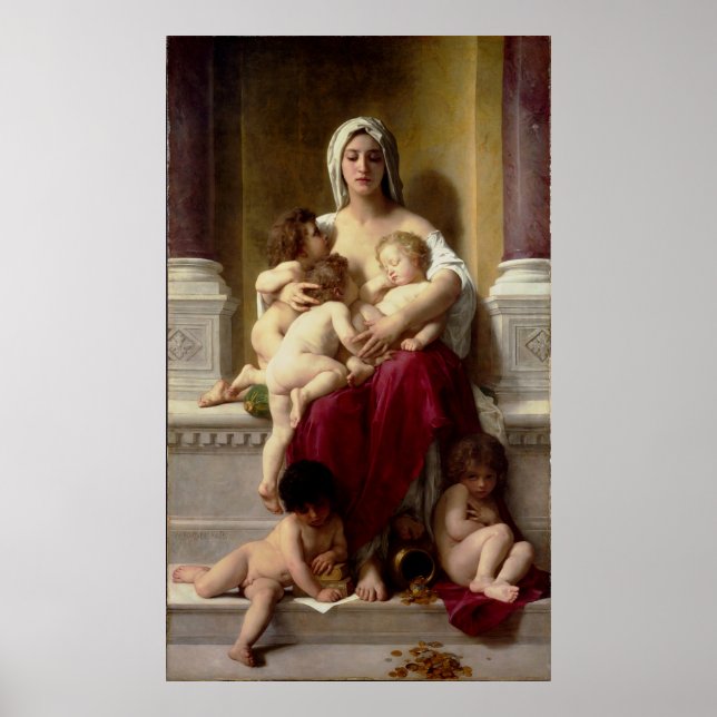 Bouguereau's Wohltätigkeit für klassische Malerei  Poster (Vorne)
