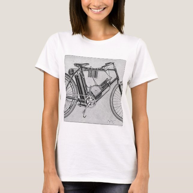 Bouilly Motorrad, 1895 T-Shirt (Vorderseite)