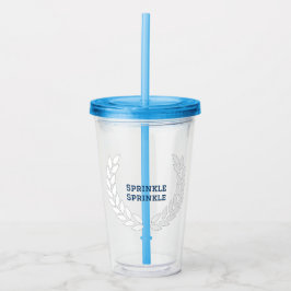 Boujee Blue Sprinkle Sprinkle Tumbler mit Stroh Acryltrinkbecher