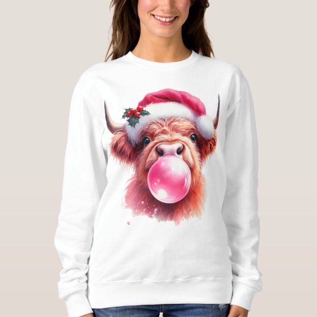 Boujee Christmas Cow Sweatshirt (Vorderseite)