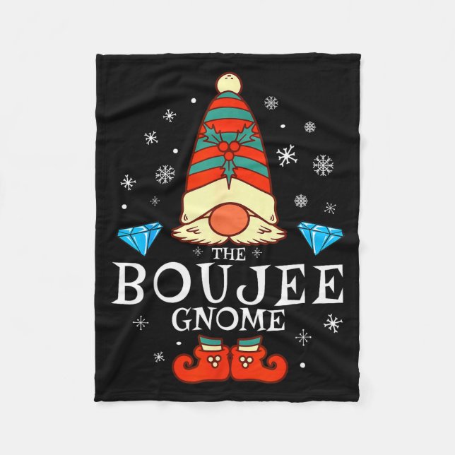 Boujee Gnome Xmas Family Matching Group Christmas  Fleecedecke (Vorderseite)
