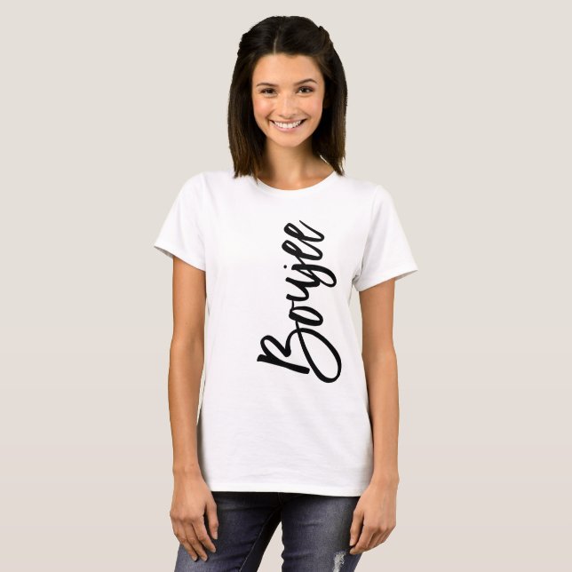 Boujee Popular Zitat Black Künstlerisch Typografy  T-Shirt (Vorne ganz)