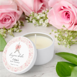 Boujour Bebe Paris French Toile Pink Baby Dusche