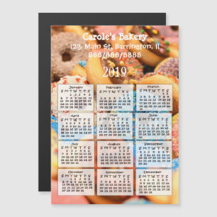 Boulangerie Affaires Donuts Mini Calendrier Magnet