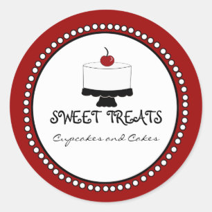 Boulangerie blanche rouge Stickers d'affaires