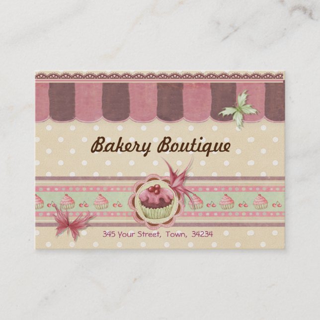 Boulangerie Boutique Patisserie Carte de visite 3 (Devant)