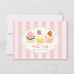 Boulangerie Café Retro Sweet Cupcakes Cute Carte C