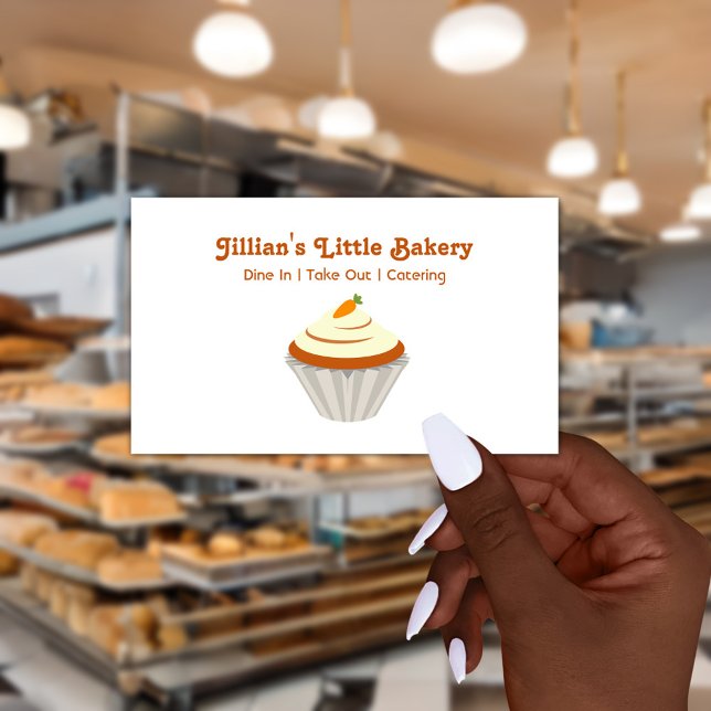 Boulangerie Carrot Cupcake Carte de visite (Créateur téléchargé)