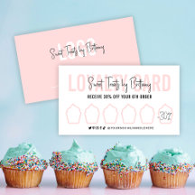 Boulangerie Carte de fidélité Cupcake Feminine Scr