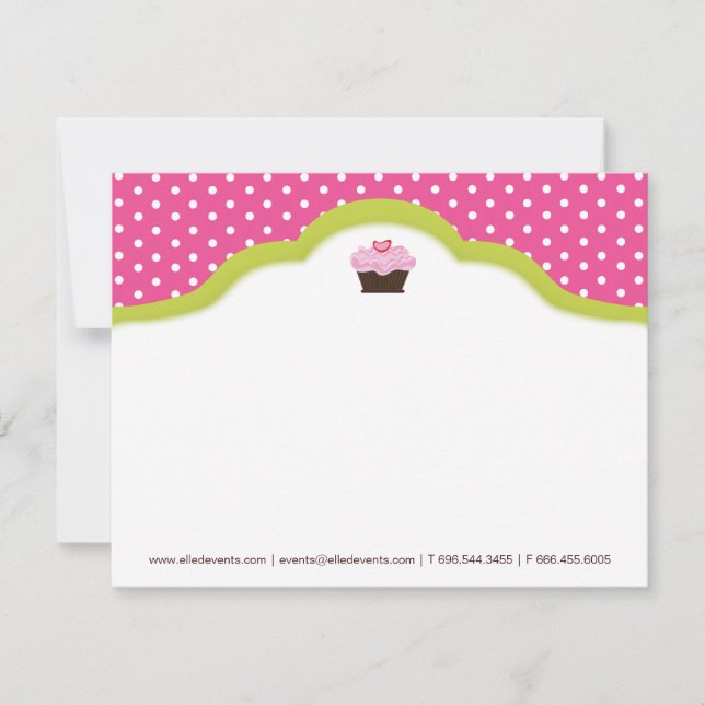 Boulangerie | Cartes pour notes Cupcake (Devant)