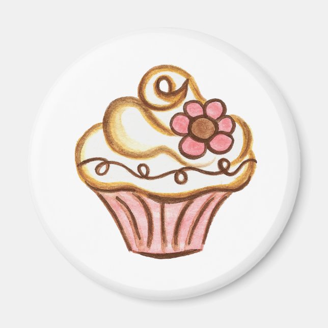 Boulangerie Cupcake Magnet de cuisine (Devant)