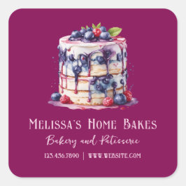 Boulangerie de gâteau d'aquarelle Sticker produit