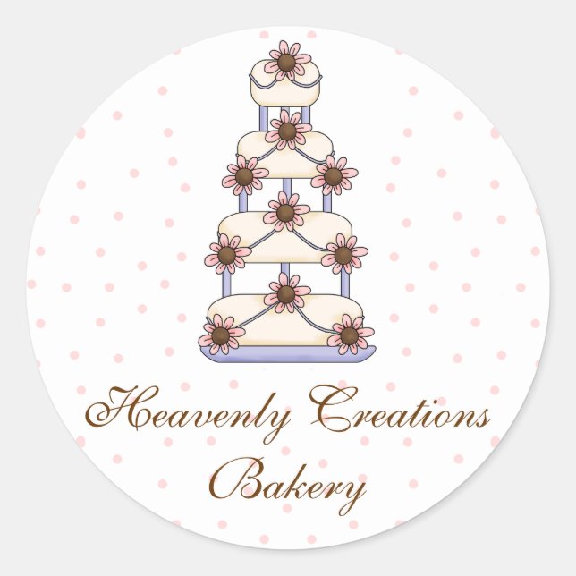 Boulangerie de mariage doux Stickers (Devant)