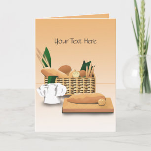 Boulangerie de pain cuit Carte de voeux personnali
