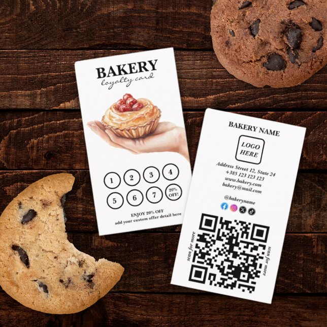 Boulangerie Gâteaux Code QR Carte de fidélité (Créateur téléchargé)