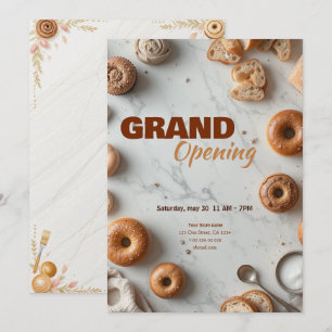 Boulangerie modifiable Grand Invitation d'ouvertur