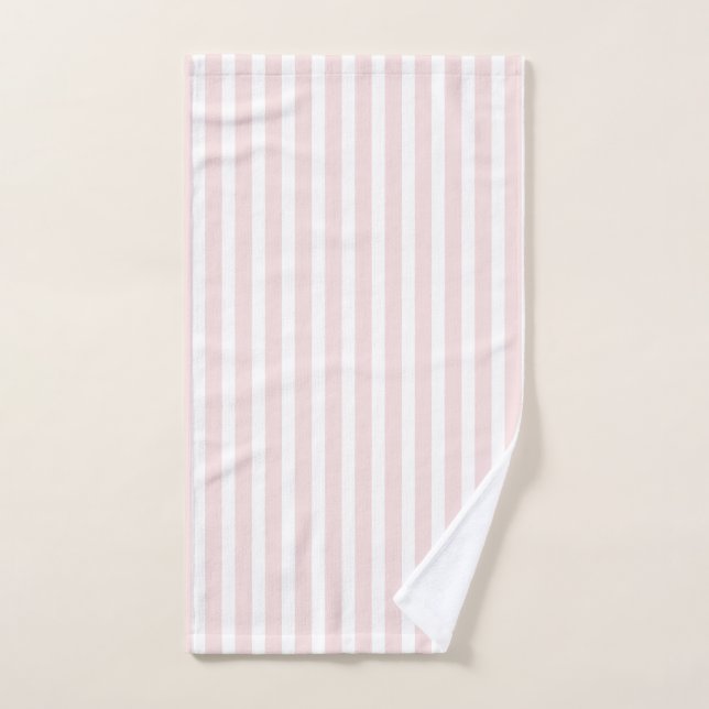 Boulangerie Paris | Rose et blanc rayé (Serviette à main)