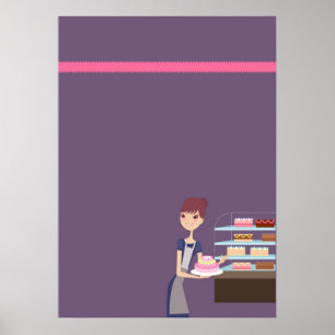 Boulangerie/pâtisserie 4 affiche vierge/impression