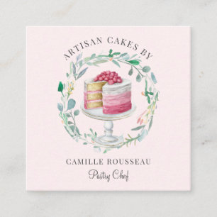 boulangerie pâtisserie chef Baker Carré rose Carte