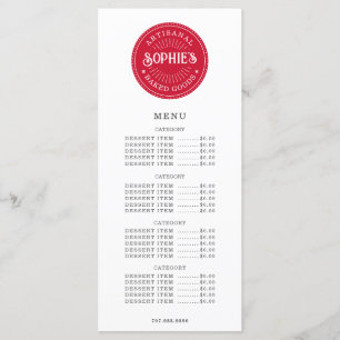 boulangerie pâtisserie Chef Logo Restauration Menu