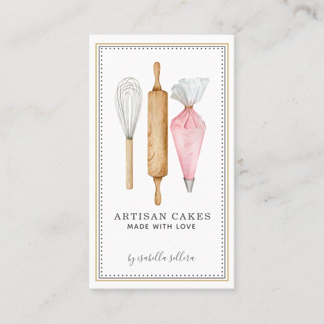 boulangerie pâtisserie Chef Outils Carte de visite (Devant)