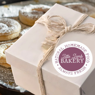 Boulangerie personnalisée Sticker violet fait mais