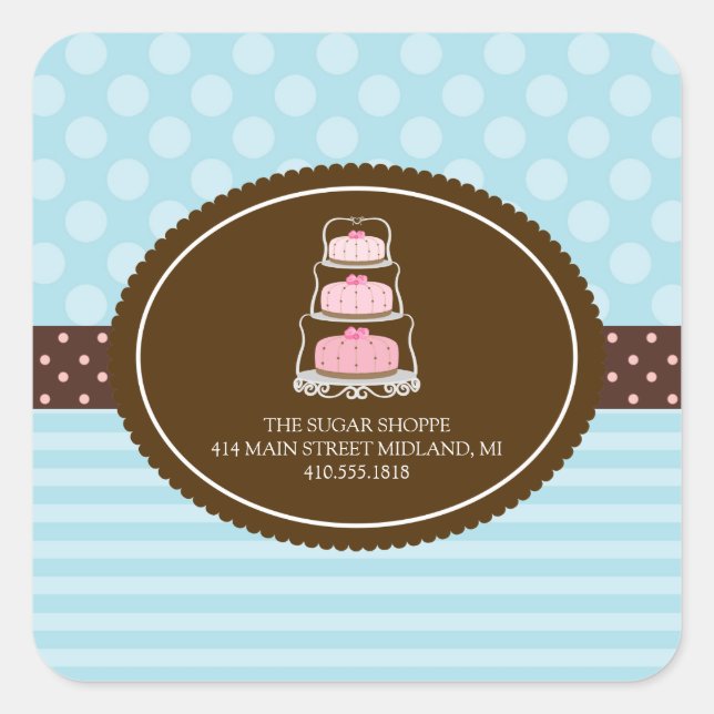 Boulangerie Pretty Pastel Stickers Étiquette produ (Devant)