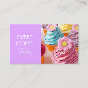 Boulangerie Purple Cupcake Cartes de visite