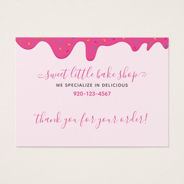 Boulangerie Rose Frosting Merci Remise Affaires (Devant)