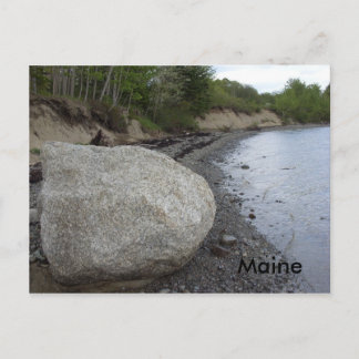 Boulder am Marlboro Beach, Maine Postkarte