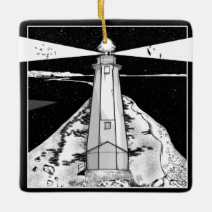 Boulder Bank Lighthouse Keramikornament
