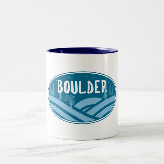 Boulder Colorado Außenbereich Zweifarbige Tasse (Mittel)