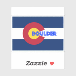 Boulder Colorado Flag Aufkleber