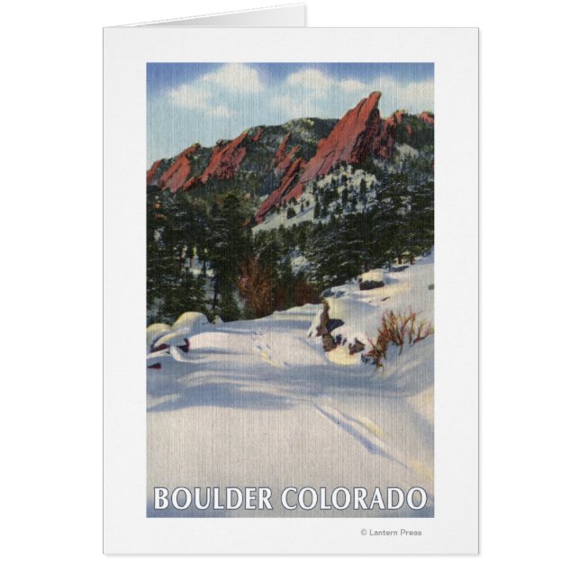 Boulder, Colorado - Flatirons im Winter (Vorne)