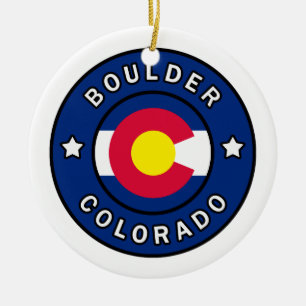 Boulder Colorado Keramik Ornament