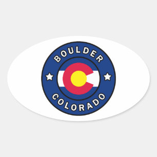 Boulder Colorado Ovaler Aufkleber