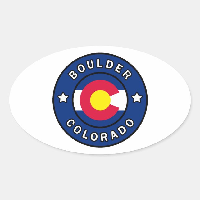 Boulder Colorado Ovaler Aufkleber (Vorderseite)