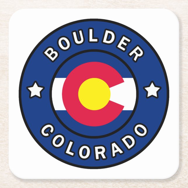 Boulder Colorado Rechteckiger Pappuntersetzer (Vorderseite)