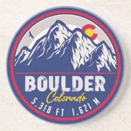 Boulder Colorado Retro Sunset Mountain Souvenirs Getränkeuntersetzer