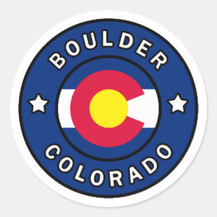 Boulder Colorado Runder Aufkleber