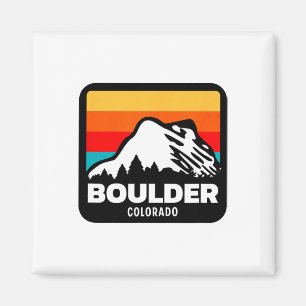 Boulder Colorado Skifahren Snowboarden Familienaus Magnet